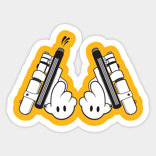 Toon Water Pistols Sticker by Woah_Jonny